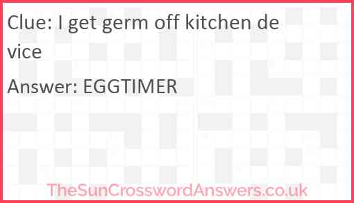 I get germ off kitchen device Answer