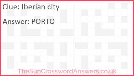Iberian city Answer