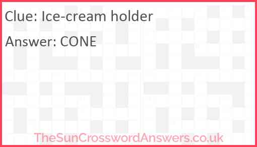 Ice-cream holder Answer