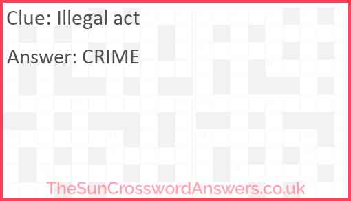 Illegal act Answer