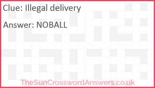 Illegal delivery Answer