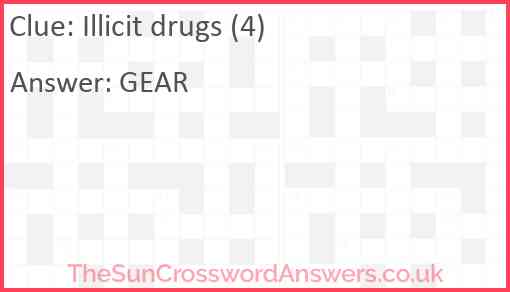 Illicit drugs (4) Answer