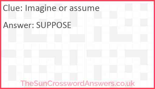 Imagine or assume Answer