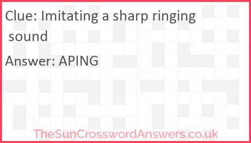 Imitating a sharp ringing sound Answer