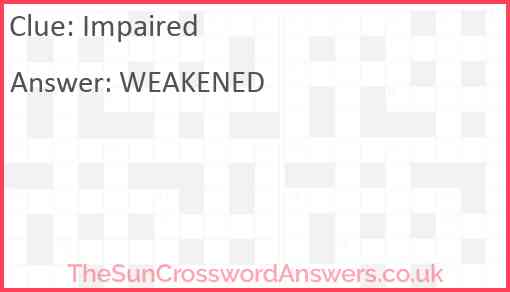 Impaired Answer