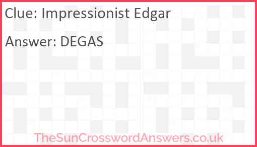 Impressionist Edgar Answer