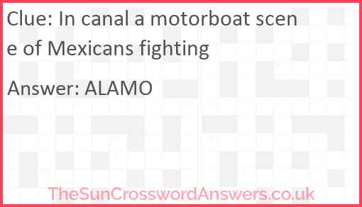 In canal a motorboat scene of Mexicans fighting Answer