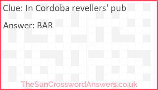 In Cordoba revellers' pub Answer