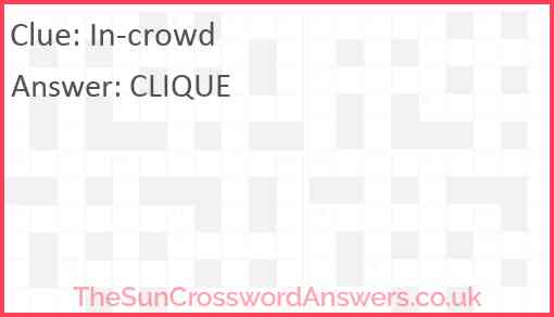 In-crowd Answer