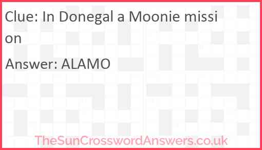In Donegal a Moonie mission Answer