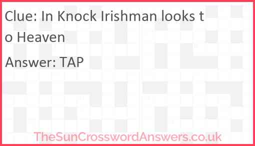 In Knock Irishman looks to Heaven Answer