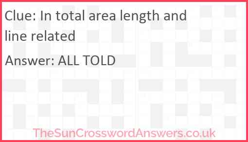 In total area length and line related Answer