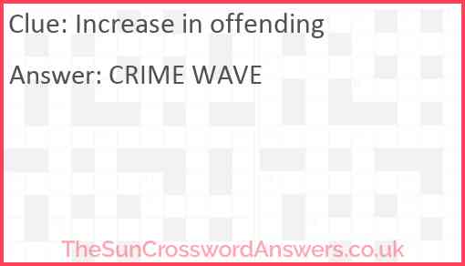 Increase in offending Answer