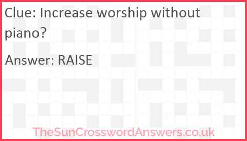 Increase worship without piano? Answer