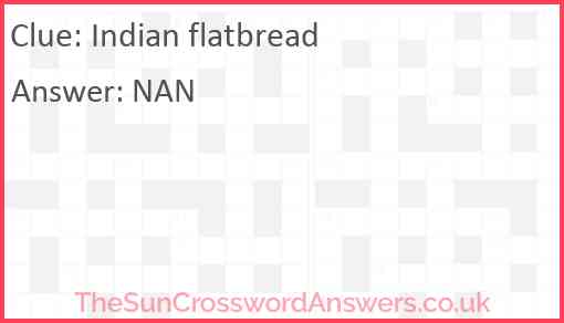 Indian flatbread Answer