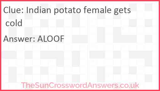 Indian potato female gets cold Answer