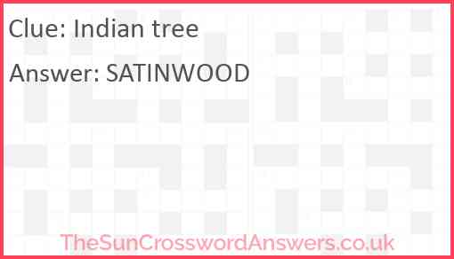 Indian tree Answer