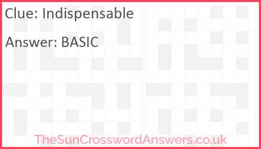 Indispensable Answer