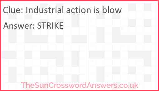 Industrial action is blow Answer
