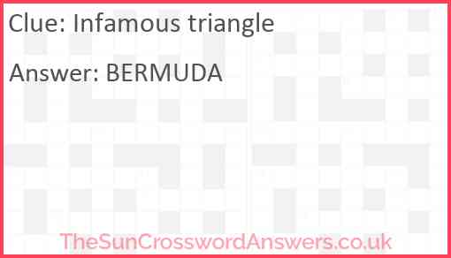 Infamous triangle Answer