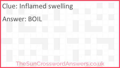 Inflamed swelling Answer