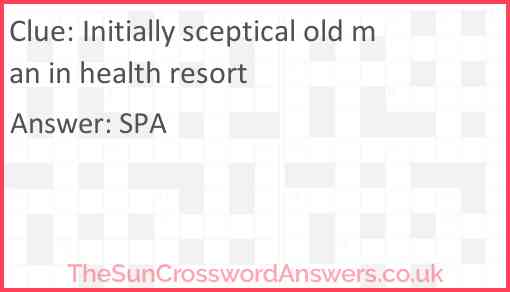 Initially sceptical old man in health resort Answer