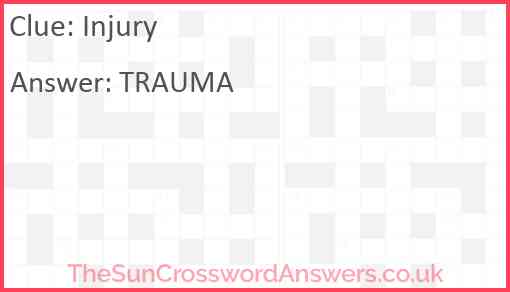 Injury Answer