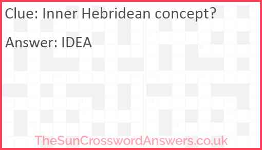 Inner Hebridean concept? Answer