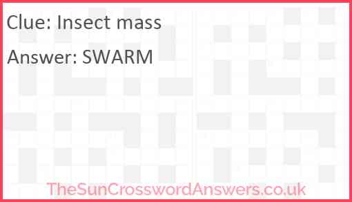 Insect mass Answer