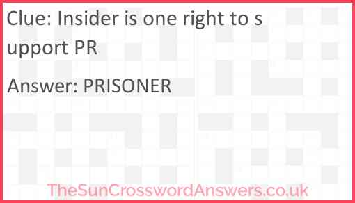 Insider is one right to support PR Answer