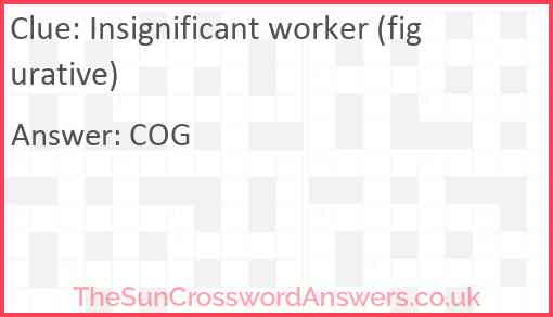 Insignificant worker (figurative) Answer