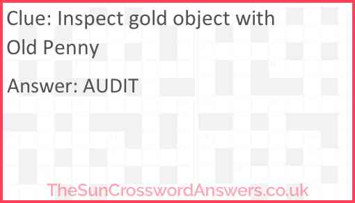 Inspect gold object with Old Penny Answer