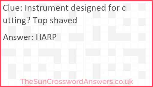 Instrument designed for cutting? Top shaved Answer