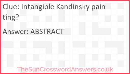 Intangible Kandinsky painting? Answer