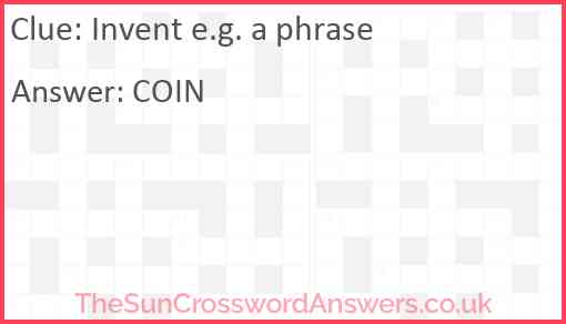 Invent e.g. a phrase Answer