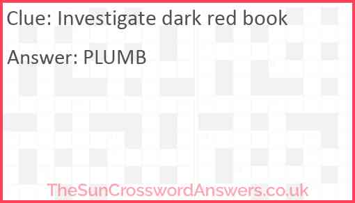 Investigate dark red book Answer