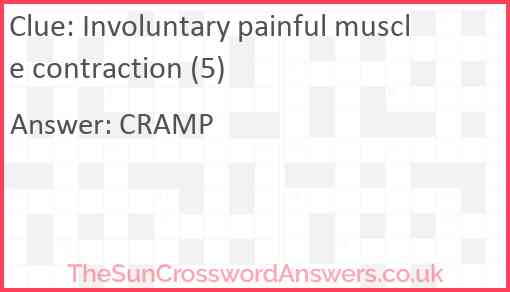 Involuntary painful muscle contraction (5) Answer
