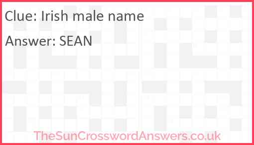 Irish male name Answer
