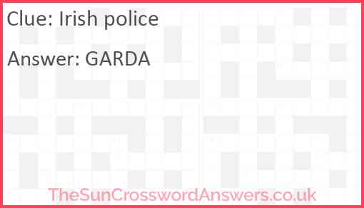 Irish police Answer