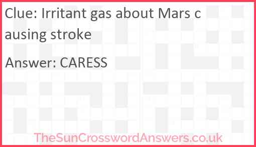 Irritant gas about Mars causing stroke Answer