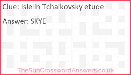 Isle in Tchaikovsky etude Answer