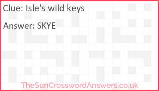 Isle's wild keys Answer
