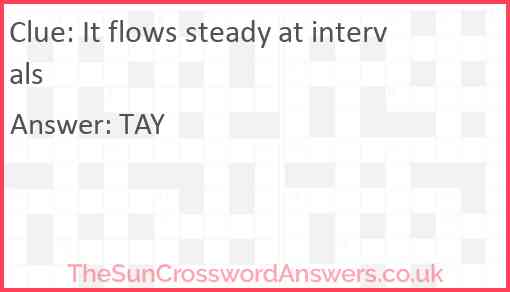 It flows steady at intervals Answer