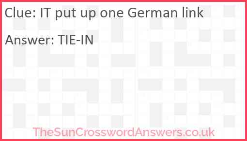 IT put up one German link Answer