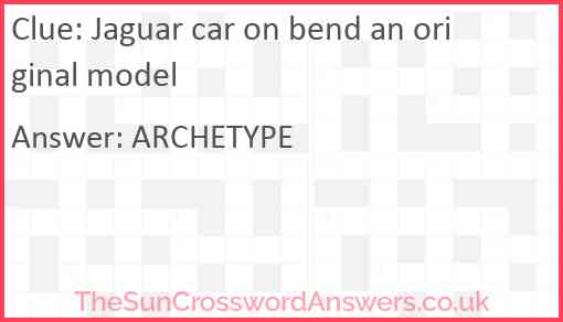 Jaguar car on bend an original model Answer