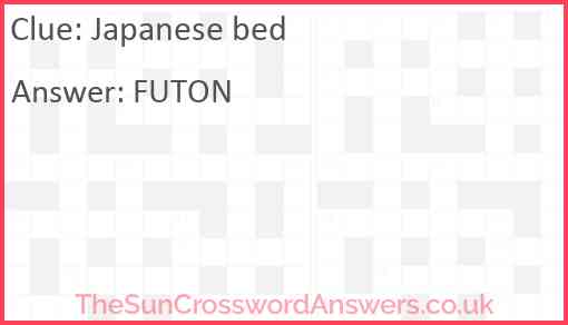Japanese bed Answer
