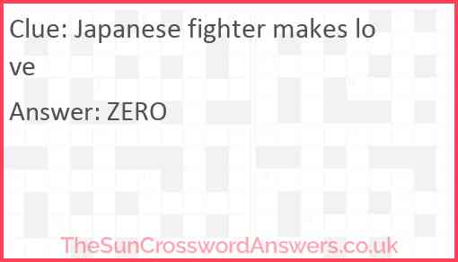 Japanese fighter makes love Answer