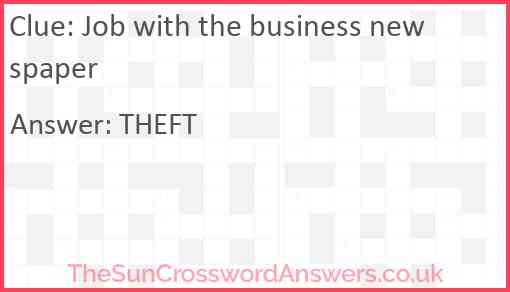 Job with the business newspaper Answer