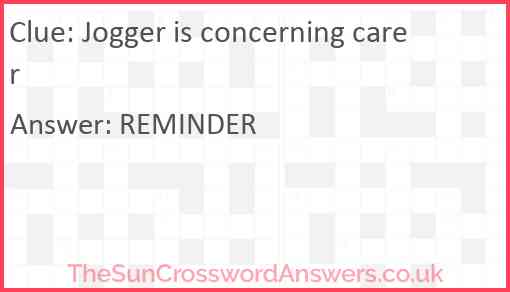 Jogger is concerning carer Answer