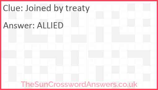 Joined by treaty Answer